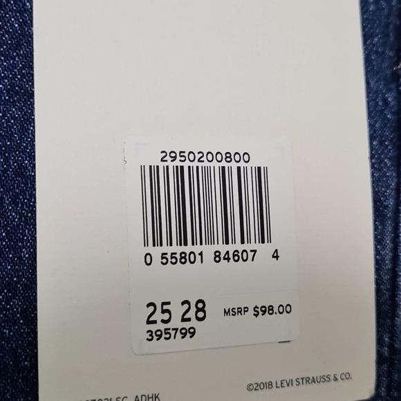 Levi's Filiforme High Rise Skinny Jeans Size 25 NWT - Picture 6 of 11